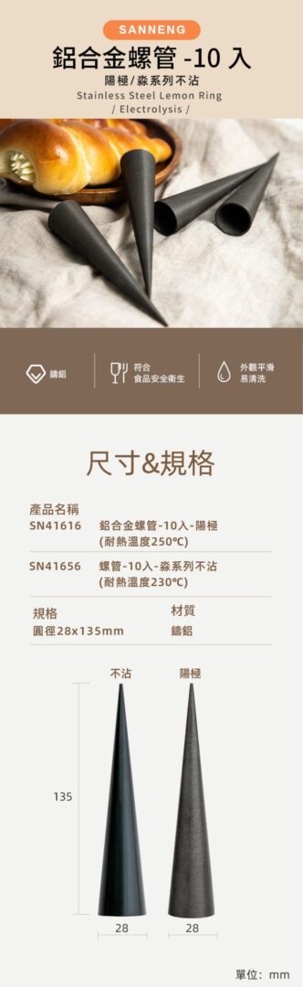 SN41616-鋁合金陽極 SN41656-淼系列不沾