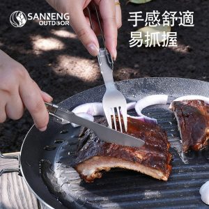 《OUTDOOR》純鈦折疊餐刀 105017
